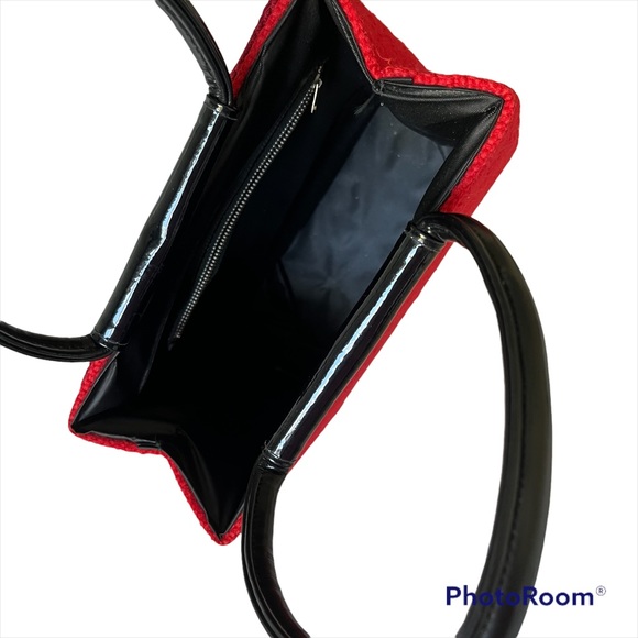 Vintage Cross Stitch Woven Red Bird Cardinal Purse Handbag - Picture 6 of 8